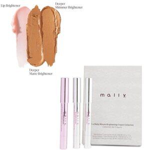 Mally Matte-Shimmer-Lip Brightener 3 PC In A Minute Crayon Collection-Deeper
